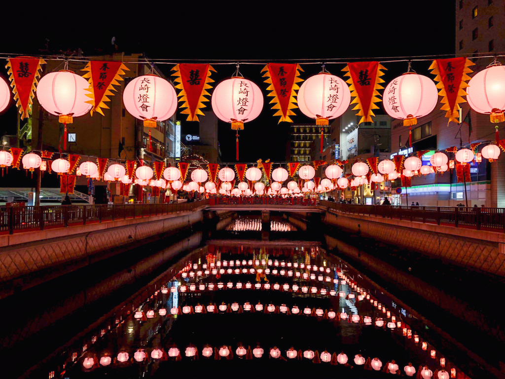 銅座橋の上から