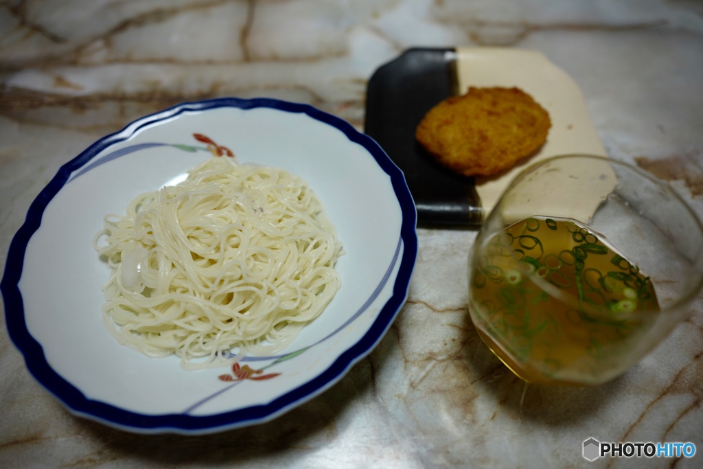 暑い日は素麺にかぎる