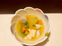 Kyoto eat : 鱧と野菜の梅風味餡掛け