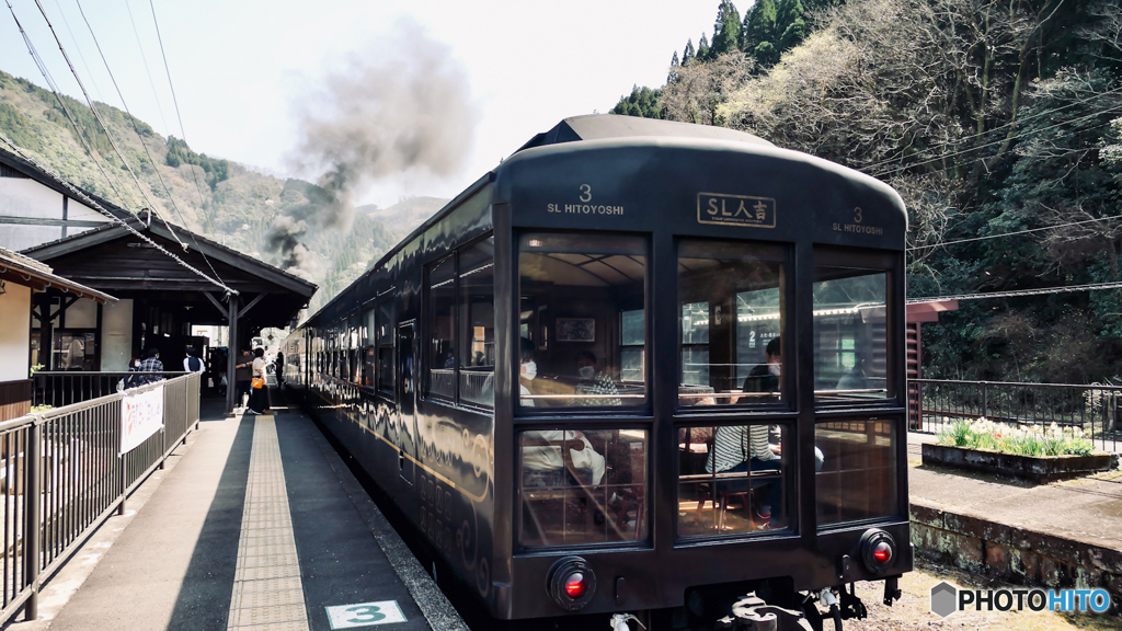 SL HITOYOSHI ３号車 展望ラウンジ側から