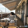 東華菜館のテラスで昼食を