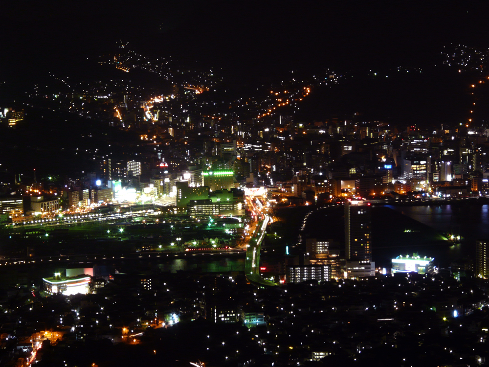 Night scene : View from Mt. Inasa-yama