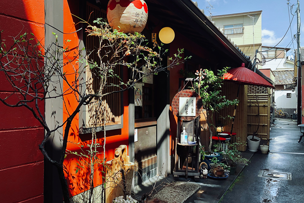 京都 上七軒 路地裏