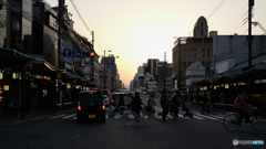 Cross point : Shijo Dori, Kyoto evening