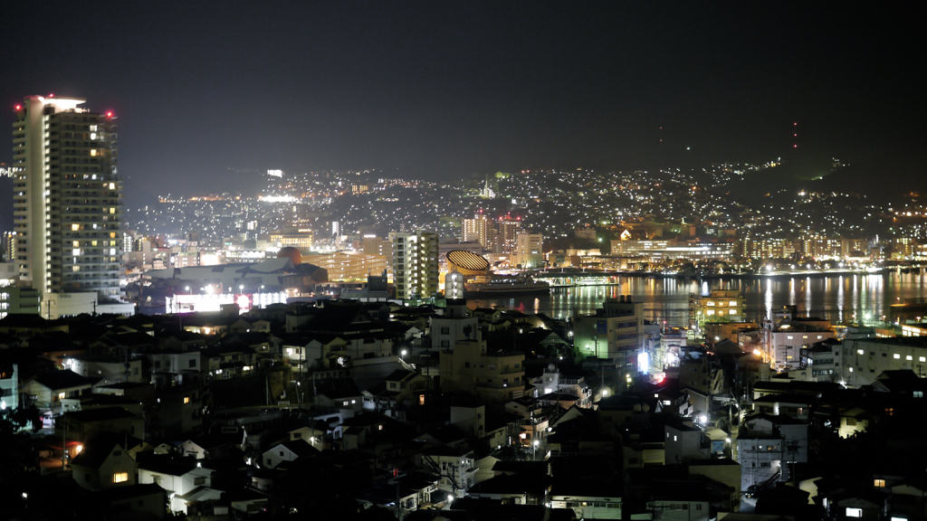 and : Nagasaki cityscape