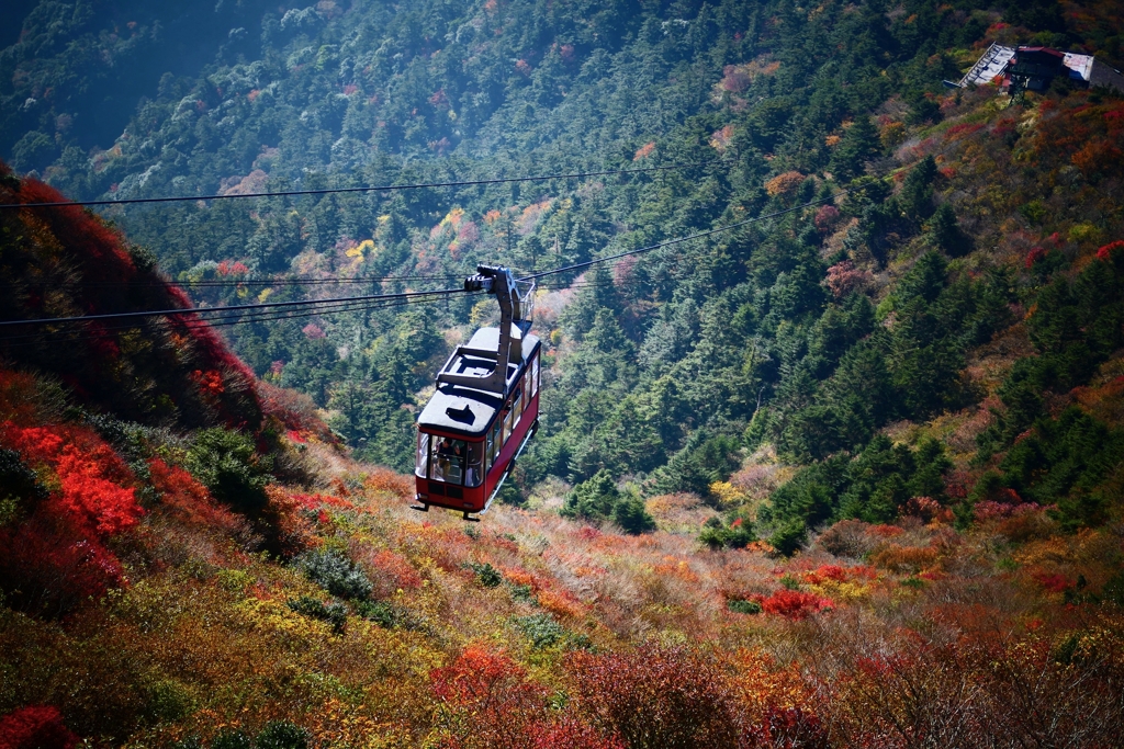 雲仙ロープウェイ駅テラスから