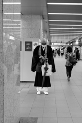 Monk in kyoto station