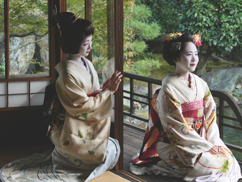 適翠軒のふたり Deux  : 渉成園、京都芸舞妓