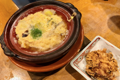京の夜のシメは、まる鍋と一品