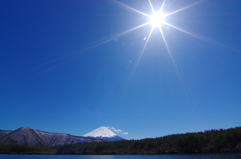 富士山×西湖×光芒