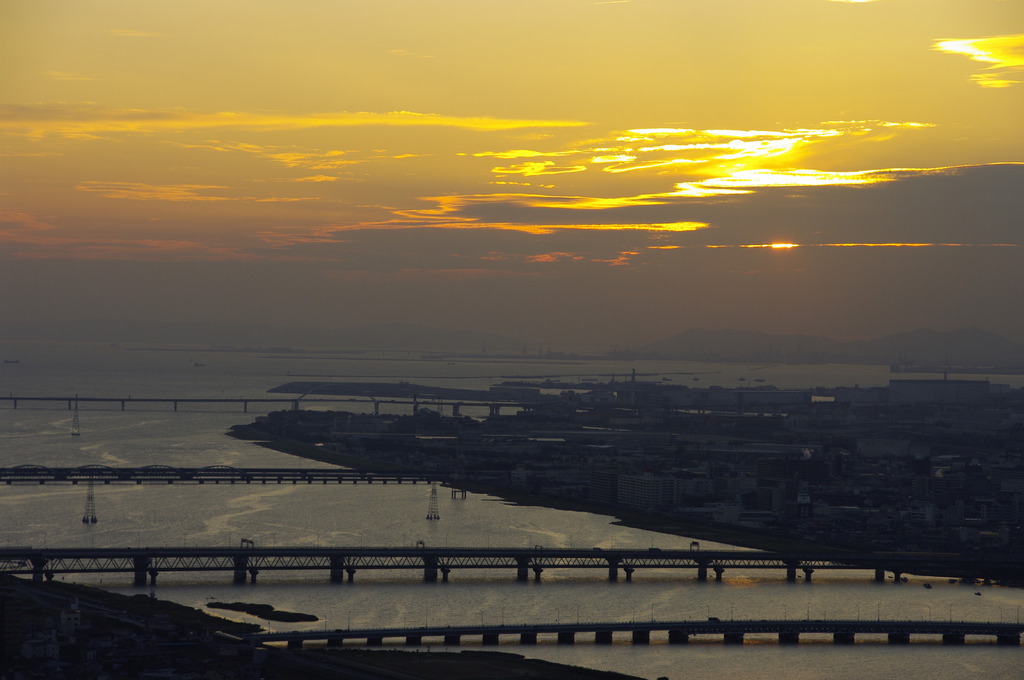 空中庭園からの夕日（2）
