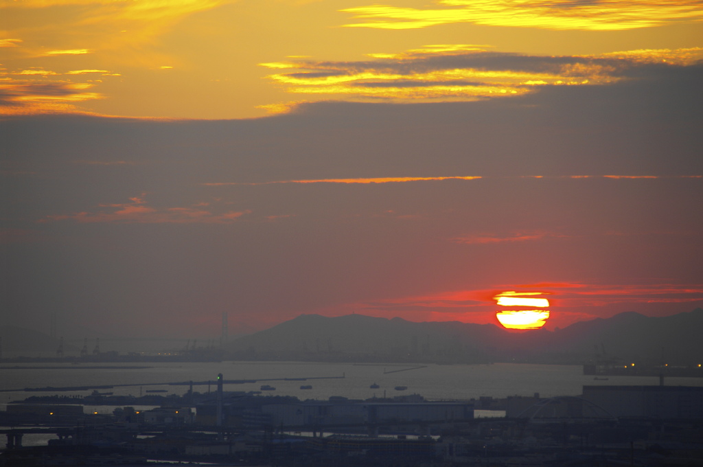 空中庭園からの夕日（3）