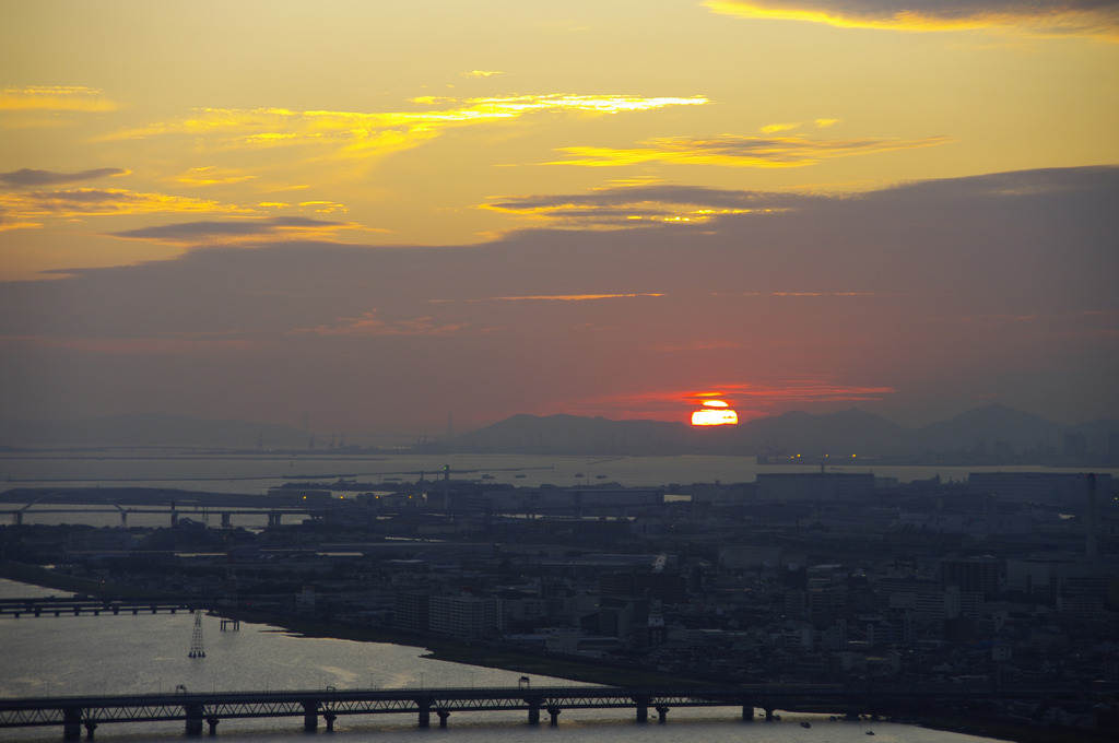 空中庭園からの夕日（1）