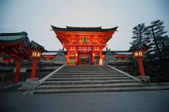 夕暮れ京都