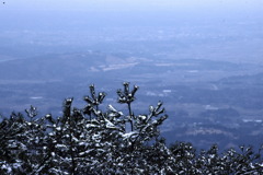 突然の雪山