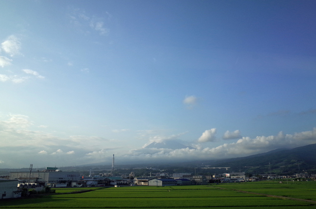 夕暮れ富士山