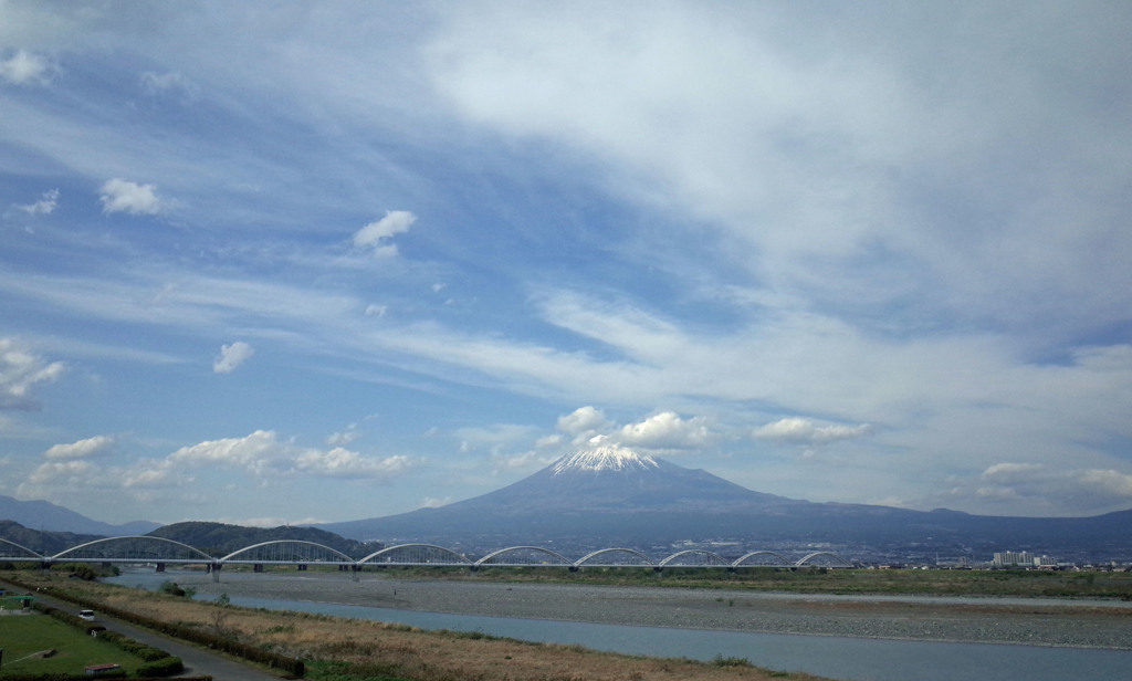 富士川と富士山