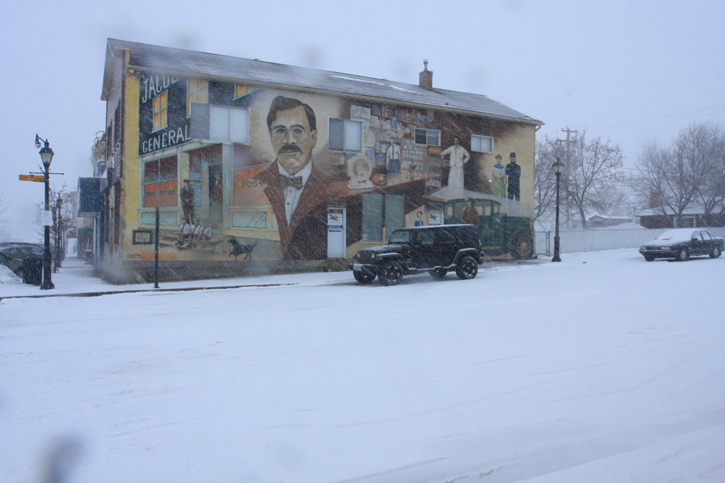 SNOW ON STONY PLAIN / POST OFFICE