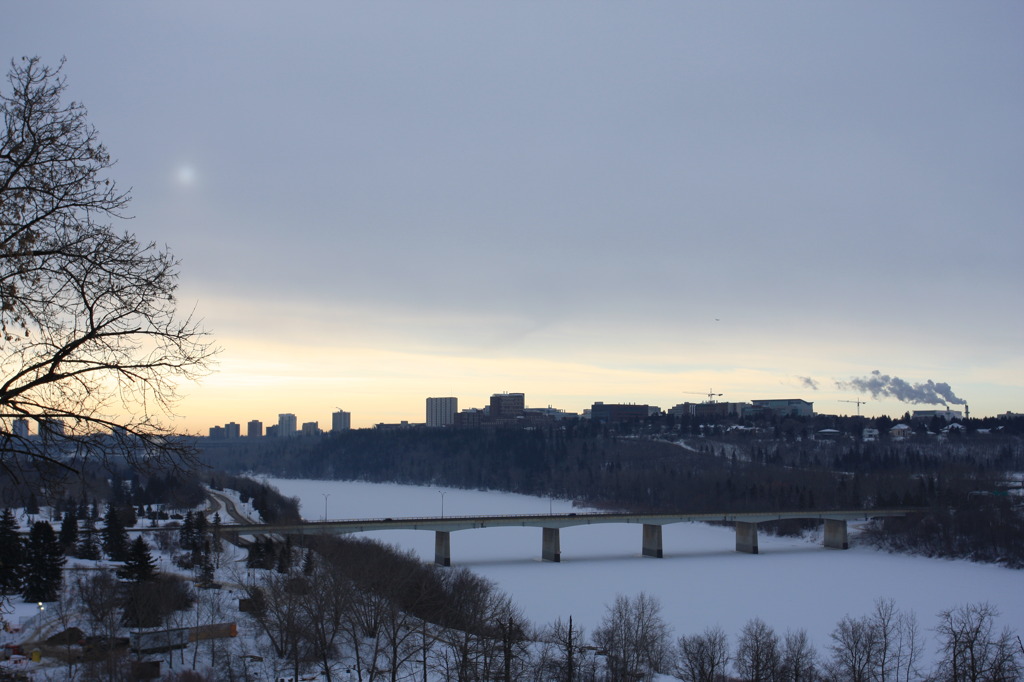 WINTER ON NORTH SASKATCHEWAN RIVER