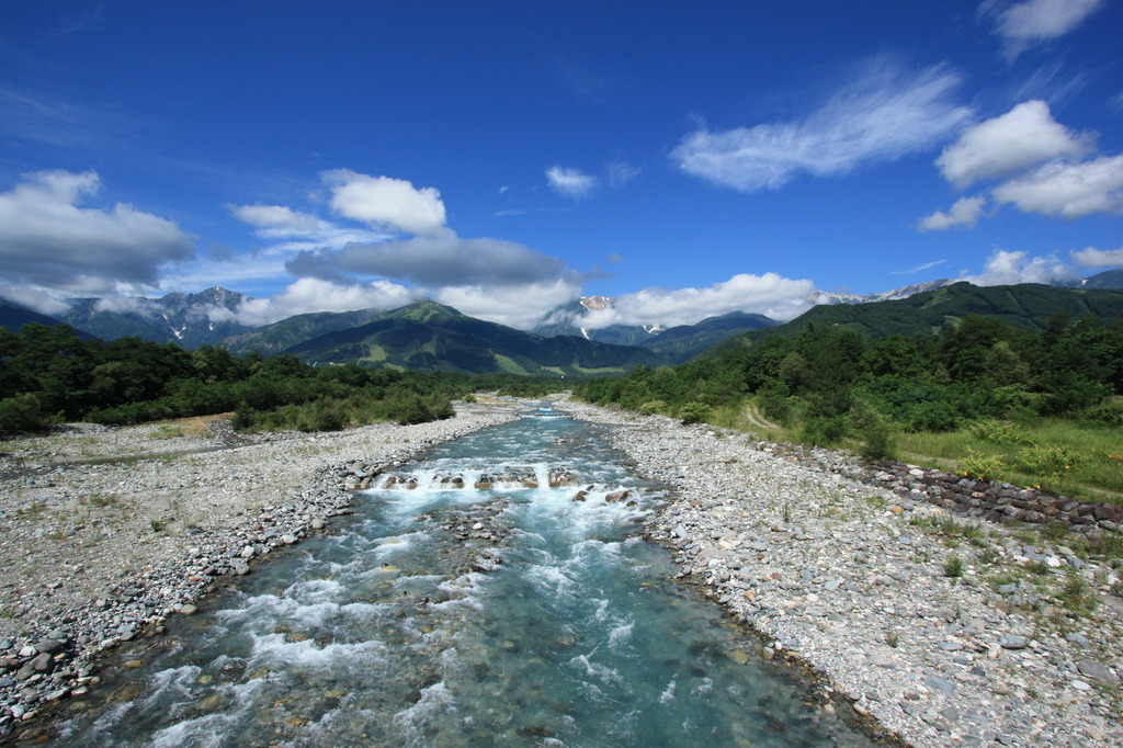 白馬松川橋より