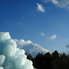 富士山と記念撮影