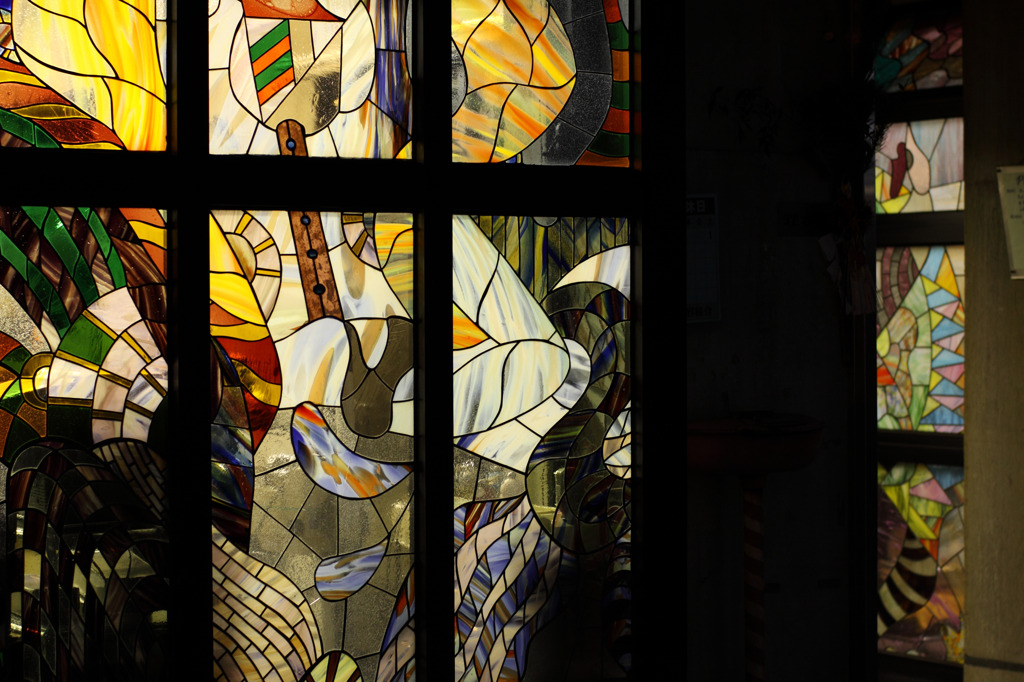 Scene of the stained glass