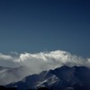 吹雪の日光連山