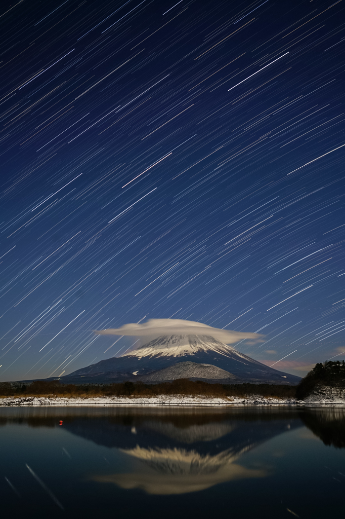 睦月の十五夜富士