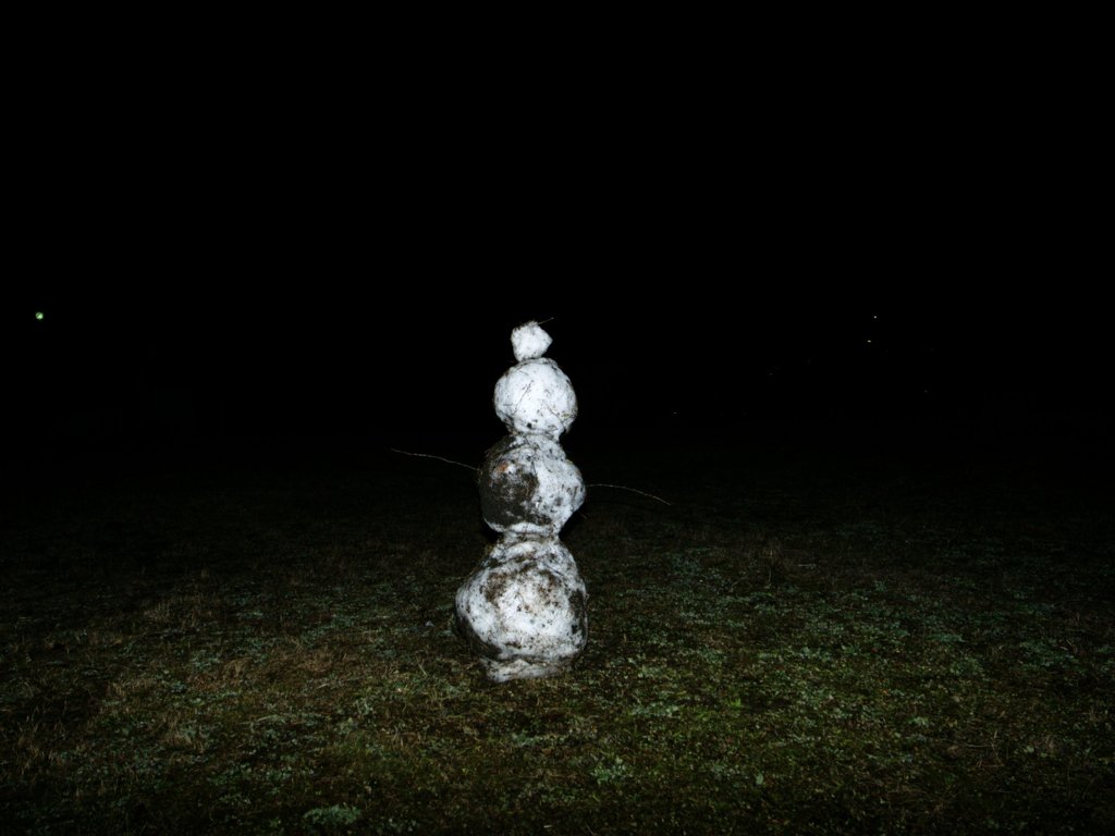 Snowman at alone