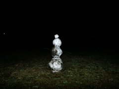 Snowman at alone