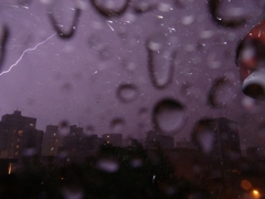 Direction of the raindrops, Thunder, Dro