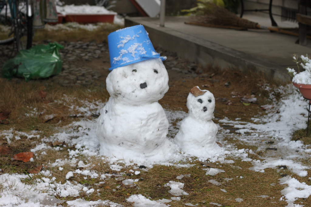 雪だるまの親子＞＜