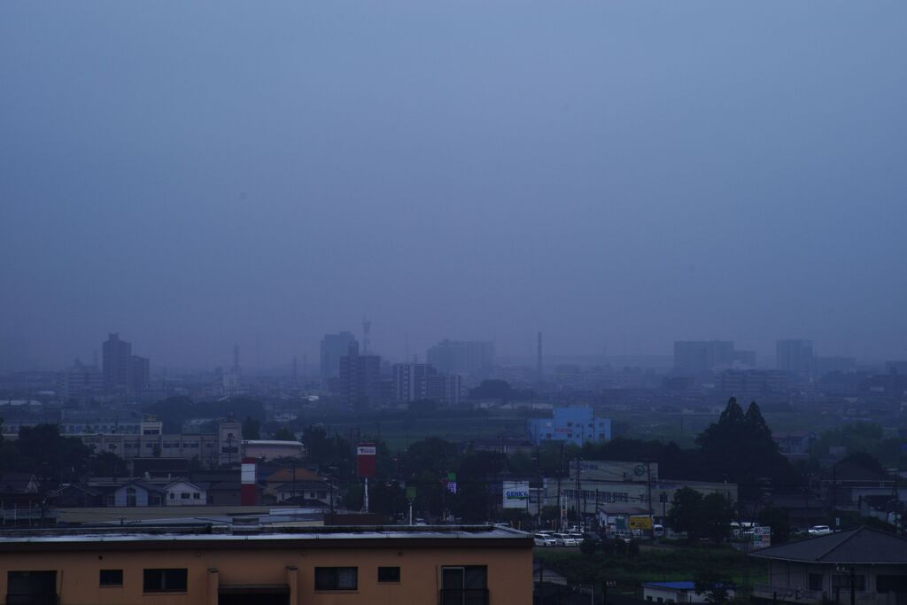 霧雨に煙る