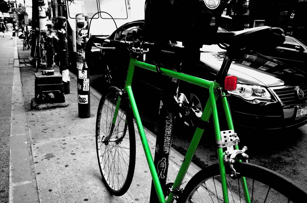 緑の自転車
