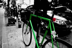 緑の自転車