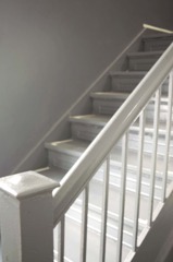 white stairs