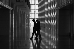 two people talking