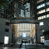 people passing by the entrance
