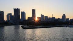 At the end of a quiet day in Yokohama