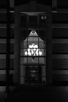 chandelier from the window