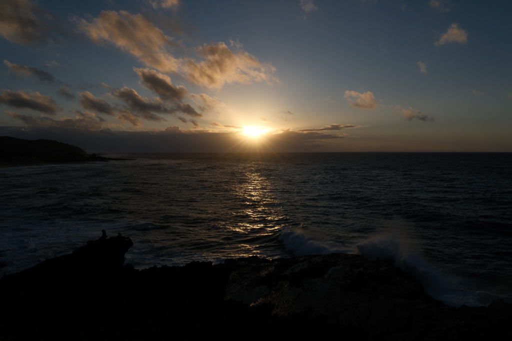 With the wind and sea spray 