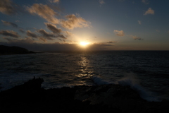 With the wind and sea spray 