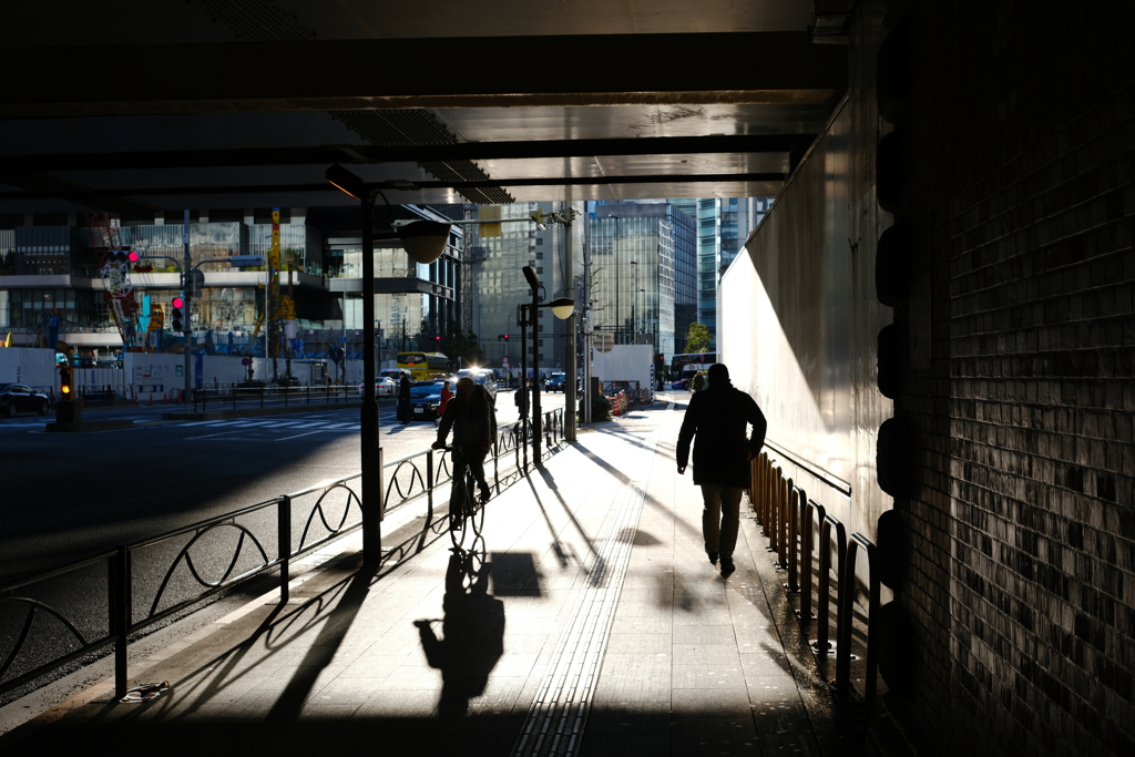 Under the elevated railway