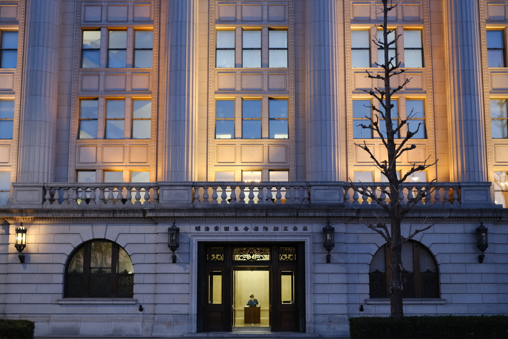 Historical buildings in the evening