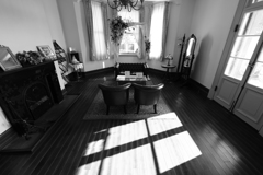 Living room of the Drewell house