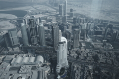 At the Burj Khalifa window