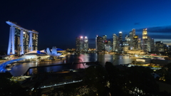 The night is late in Singapore