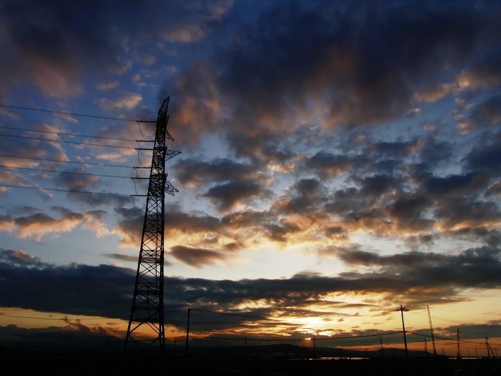 初冬の夕景