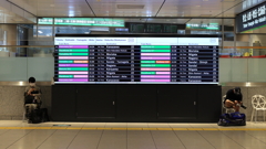 Departure time display board