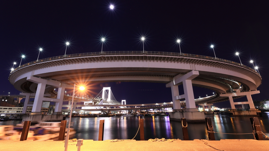 Spiral loop & Rainbow-Bridge